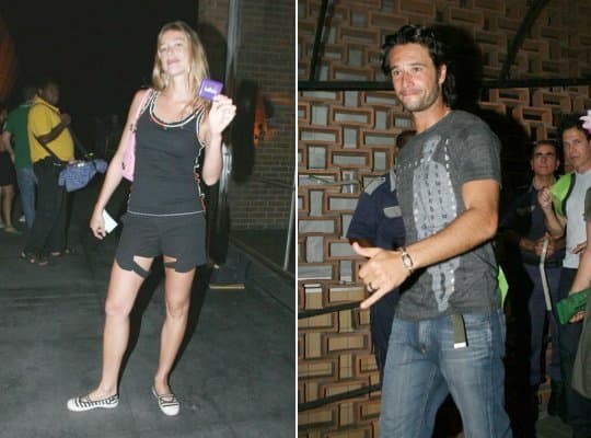Luana Piovani "beija" o ex-namorado Rodrigo Santoro
