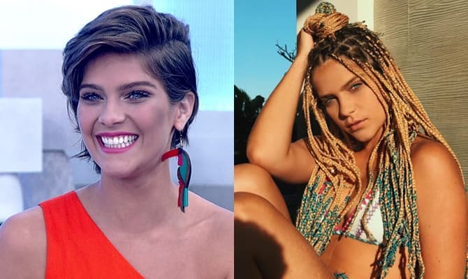 O antes e depois da atriz Isabella Santoni. (Foto: Reprodução/Globo/Instagram)