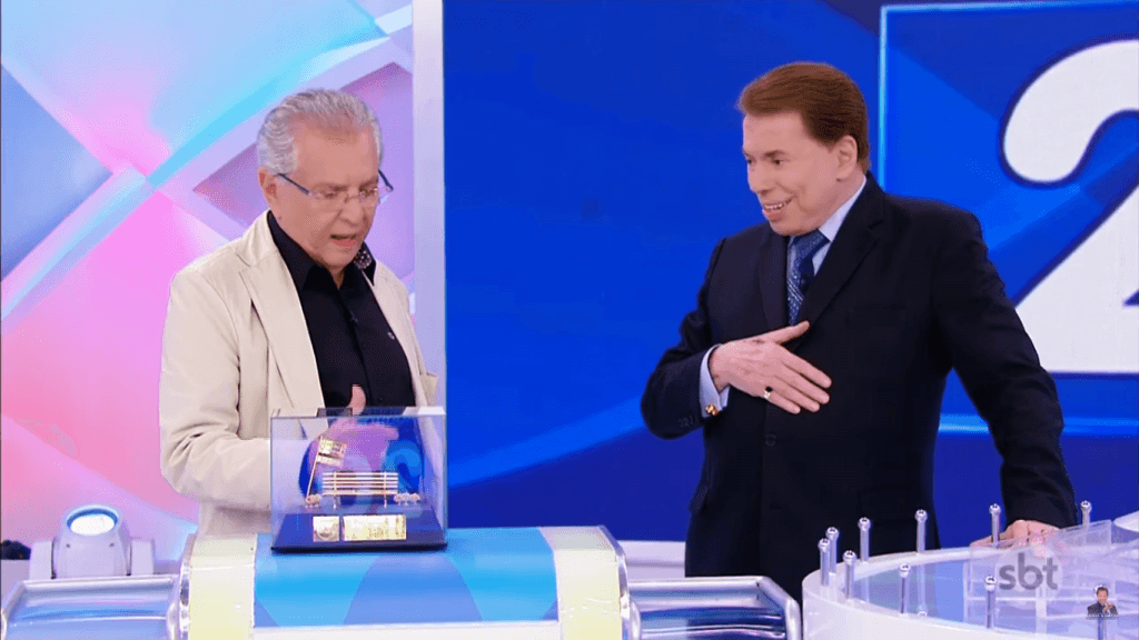 Silvio Santos e Carlos Alberto de Nóbrega se emocionam juntos no SBT; assista