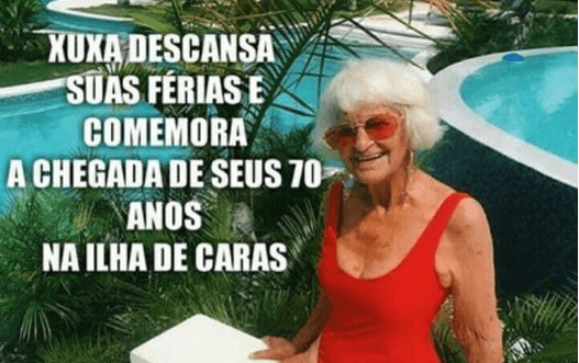 Xuxa cai na risada e comenta capa de revista futurista que a prevê com 70 anos