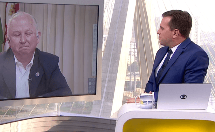 Rodrigo Bocardi perde a paciência com prefeito ao vivo na Globo