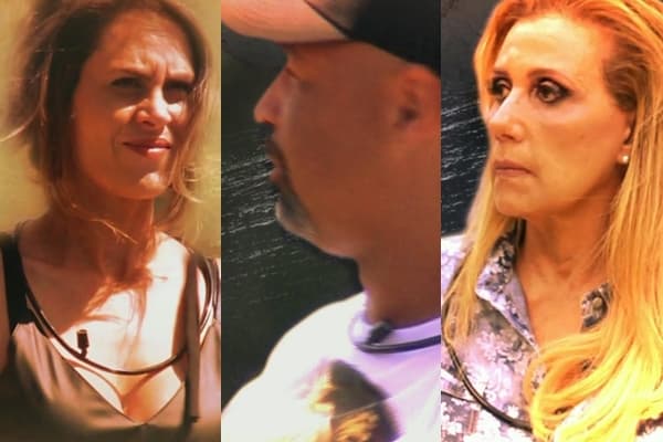"A Fazenda 9": Aritana faz revelação para Dinei e Rita Cadillac