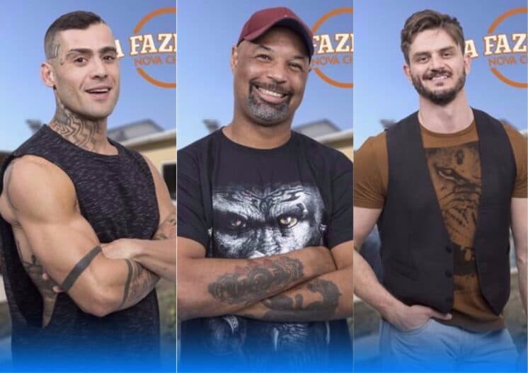 "A Fazenda": Yuri, Dinei e Marcos Härter estão na roça; quem deve ficar? Vote!