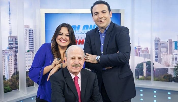 Fabíola Reipert, Reinaldo Gottino e Renato Lombardi no "Balanço Geral SP" (Foto: Edu Moraes/Record)