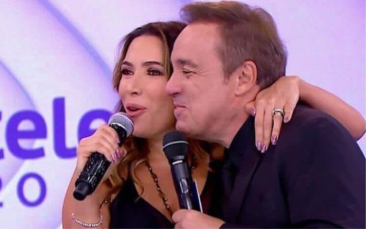 Mesmo com suposta rixa, carinho de Patricia Abravanel com Gugu chama a atenção no SBT