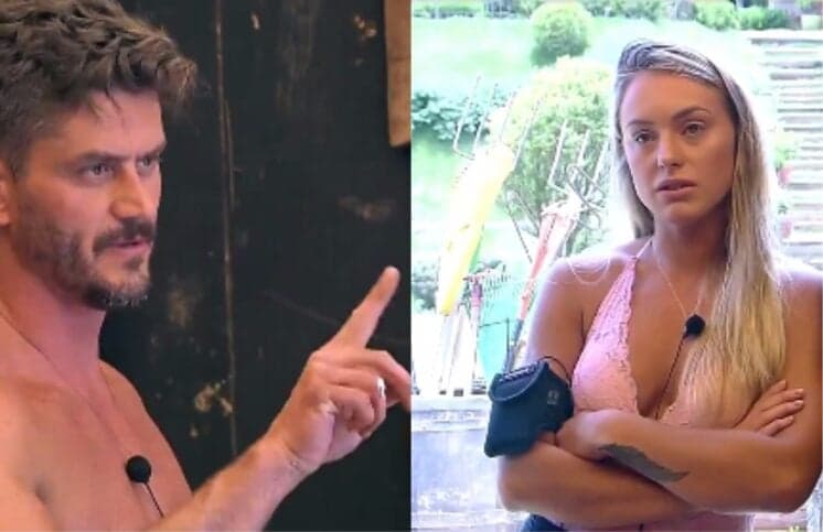 Após cuspe em Marcos Harter na Fazenda, Monick Camargo tenta pedir desculpas e ele rebate: "Eu quero lá fora"