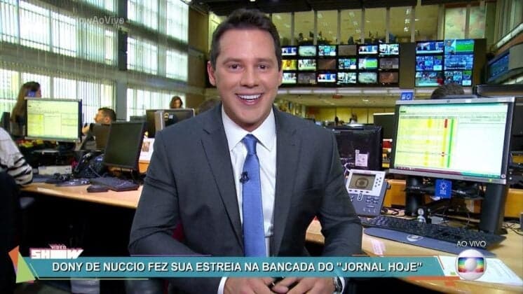 Dony de Nuccio zoa repórter da Globo que caiu feio e rompeu ligamento do joelho