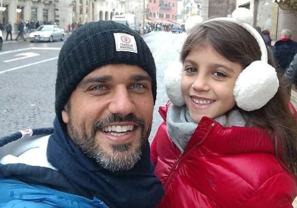 Bruno Cabrerizo, o Inácio de Tempo de Amar, parabeniza a filha nas redes sociais
