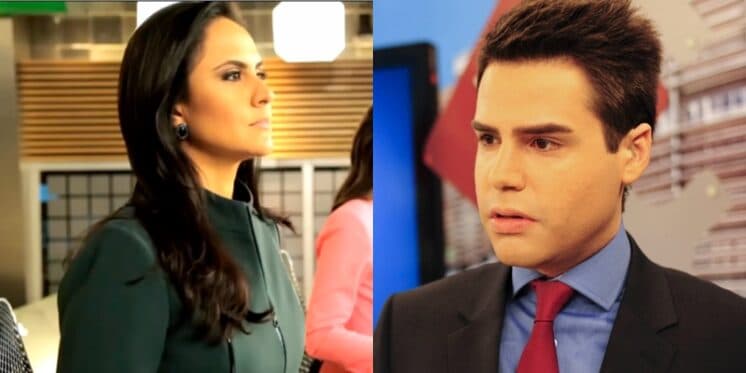 Na Record, Carla Cecato e Luiz Bacci brigam por vaga no estacionamento de Marcelo Rezende