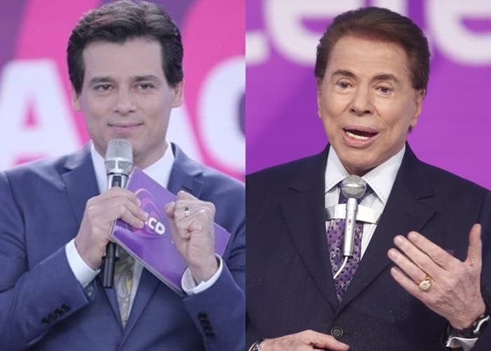 Celso Portiolli aparece beijando Silvio Santos em homenagem de aniversário