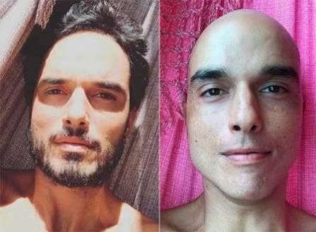 Léo Rosa aparece totalmente sem cabelo e faz "campanha" na internet