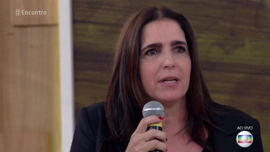 Malu Mader no programa de Fátima Bernardes. Foto: Divulgação)