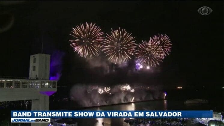 Band exibirá ao vivo virada em Salvador e divulga chamada na programação; veja