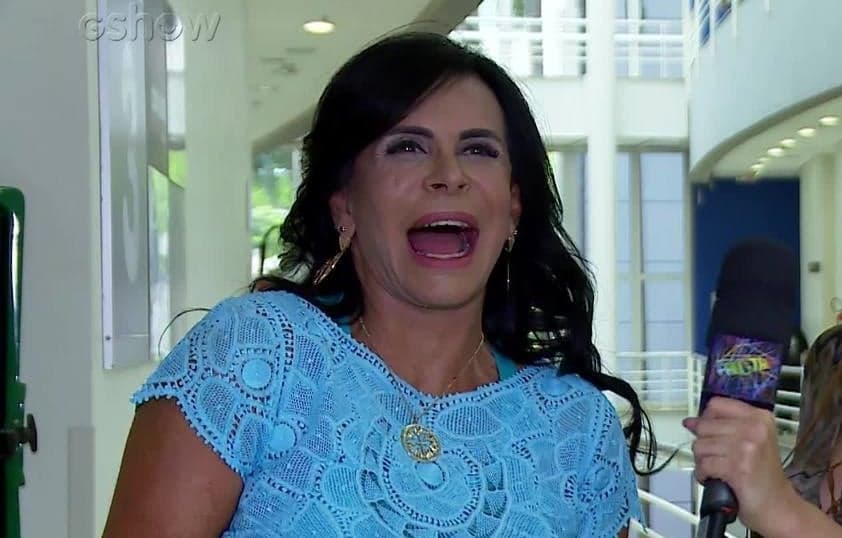 Gretchen nos bastidores da Globo (Foto: Reprodução/GShow)