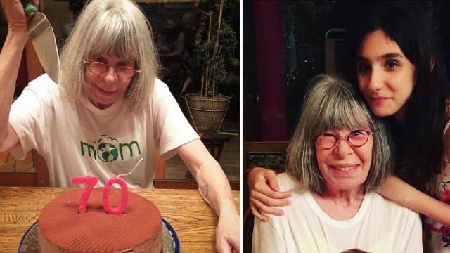 Isolada, Rita Lee celebra 70 anos com neta em SP