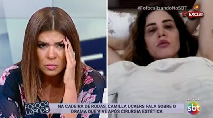 Camilla Uckers revela que está andando de cadeira de rodas e que vai processar o médico que a operou