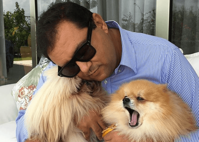 "Três cachorros", lamenta Geraldo Luis na própria foto no Instagram