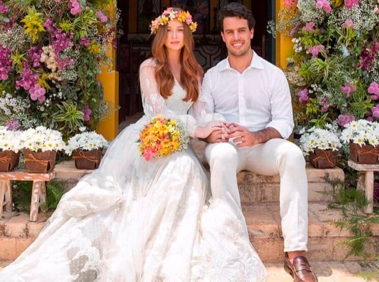 Marina Ruy Barbosa cai no choro ao rever cenas do casamento