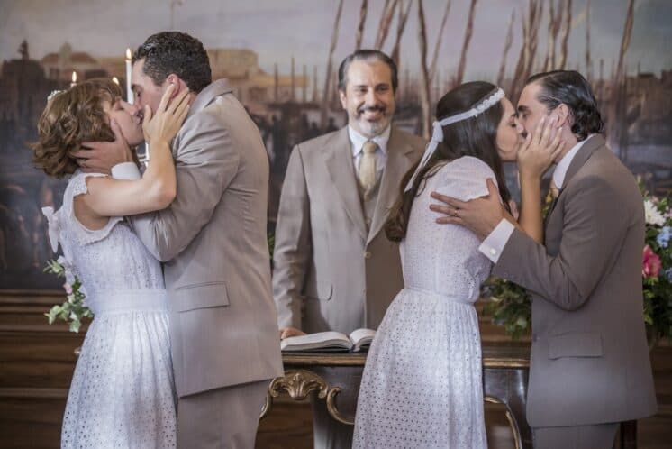 Reta final de Tempo de Amar tem casamento duplo; ator veterano grava participação