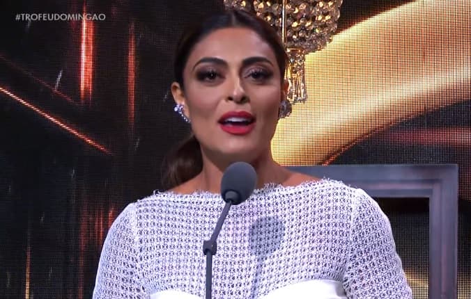 Juliana Paes comemora Troféu Imprensa e solicita ida para o SBT