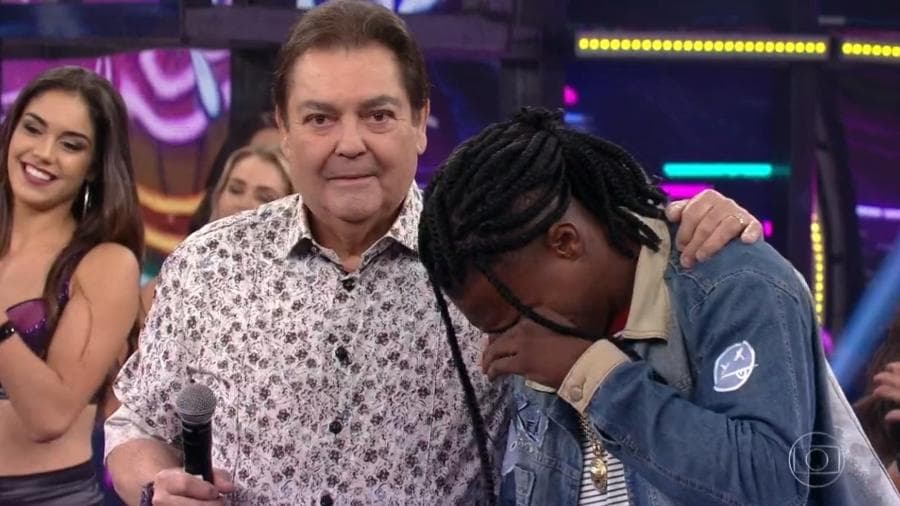 Faustão e MC Kekel (Foto: TV Globo) Faustão e MC Kekel (Foto: TV Globo)