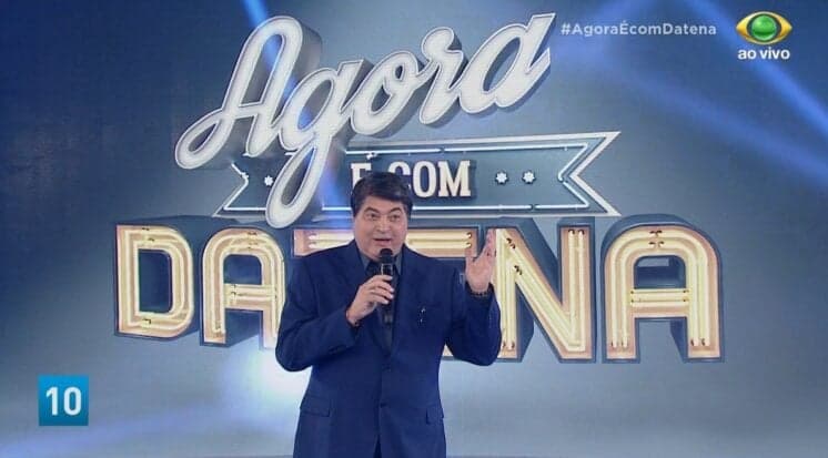 Datena estreia na Band imitando Silvio Santos e Fausto Silva