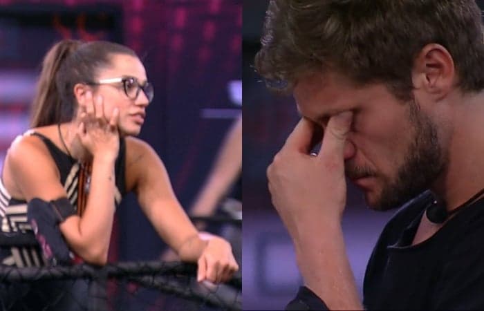 Paula leva fora de Breno na frente de todos durante prova no BBB18