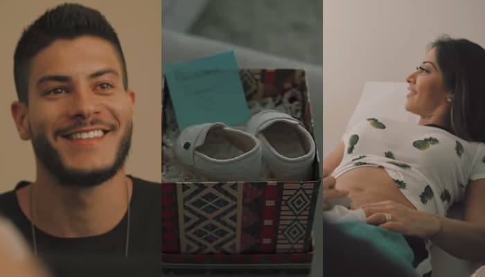 Arthur Aguiar anuncia gravidez de Mayra Cardi e comemora: "muito feliz"
