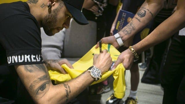 Neymar nos bastidores do Altas Horas (Foto: Divulgação/TV Globo)