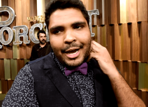 Paulo Vieira se emociona após entrevista com Jô Soares (Foto: Reprodução)