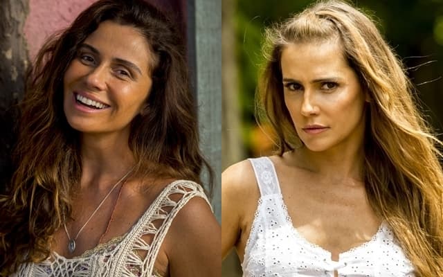 Giovanna Antonelli (Luzia) e Deborah Secco (Karola) em Segundo Sol (Foto: Globo/João Cotta/Montagem)