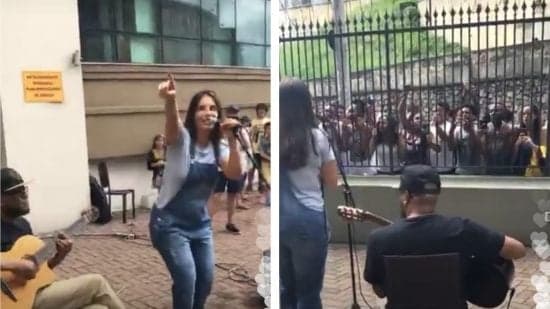 Ivete Sangalo dá show de humildade no aniversário dela e canta na porta da casa; vídeo