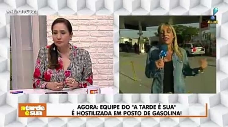 Repórter de Sonia Abrão chega em posto de gasolina e é hostilizada ao vivo: "Ignorância"