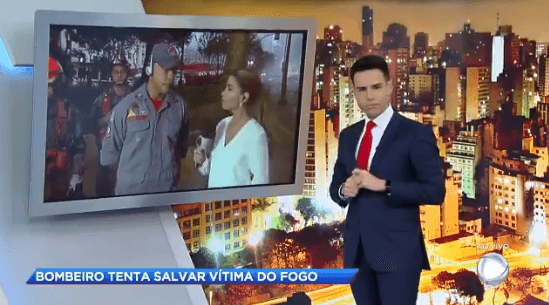 Bombeiro comete gafe ao vivo e deixa Luiz Bacci desconcertado no Cidade Alerta