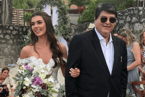 Filha de Datena se casa com vice-presidente de emissora de TV em São Paulo e publica mensagem apaixonada