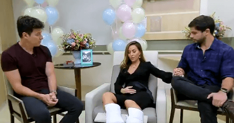Rodrigo Faro entrevista Sabrina Sato e apresentadora revela com exclusividade o sexo do seu primeiro filho; Descubra