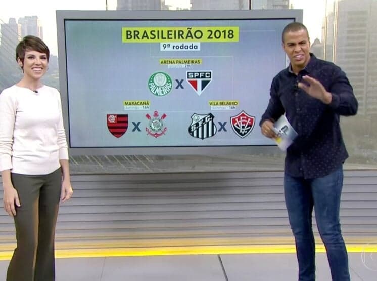 Gafe! Thiago Oliveira fica "perdido" com telão do Bom Dia SP e é "acudido" por apresentadora