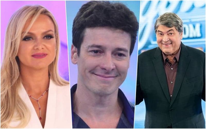 Eliana, Rodrigo Faro e Datena disputam a audiência aos domingos (Foto montagem: TV Foco) Eliana, Rodrigo Faro e Datena disputam a audiência aos domingos (Foto montagem: TV Foco)