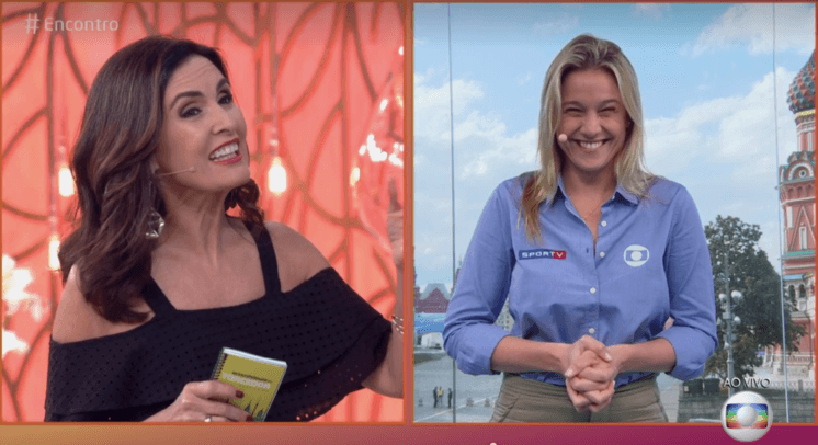 Ao comentar leis da Rússia sobre os gays, Fernanda Gentil se solta e brinca com Fátima Bernardes: "Tô bem menininha"