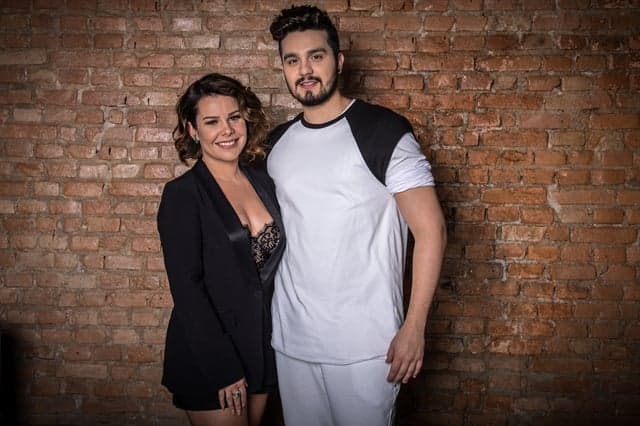 Fernanda Souza e Luan Santana no lançamento do Só Toca Top (Foto: Globo/Fábio Rocha)