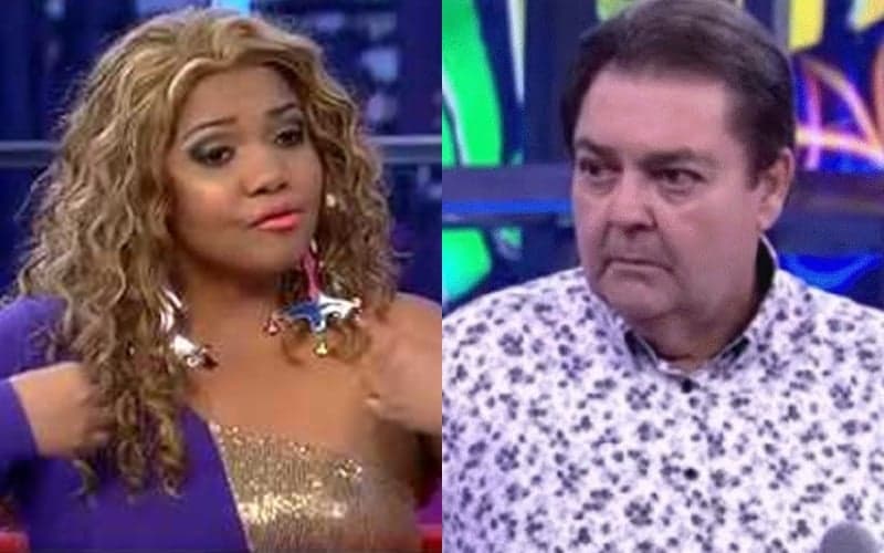 Gaby Amarantos e Faustão. (Foto: Reprodução)