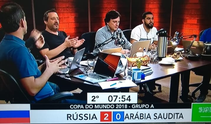 Sem direitos de transmissão da Copa, ESPN faz mesa redonda em tempo real e gols em animação 3D