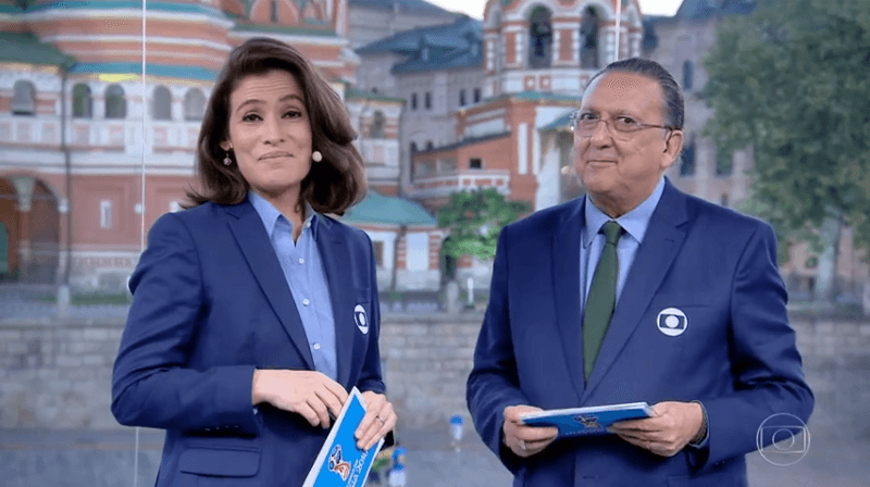 Renata Vasconcellos e Galvão Bueno no Jornal Nacional (Foto: Reprodução/Globo)
