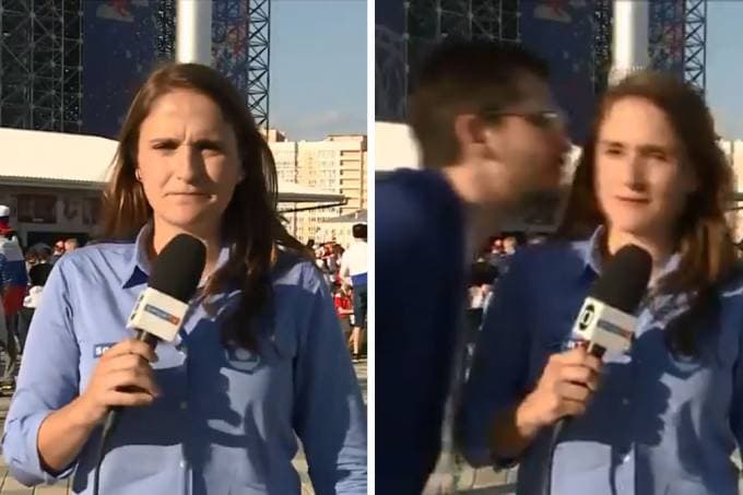 Torcedor assedia repórter da Globo, ela reage ao vivo e faz desabafo