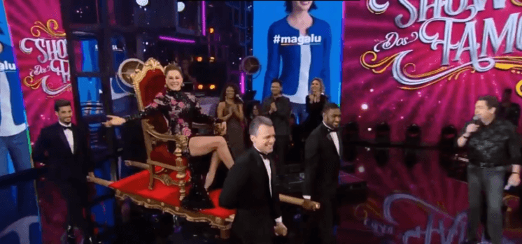 Cláudia Raia tem entrada triunfal na final do Show dos Famosos