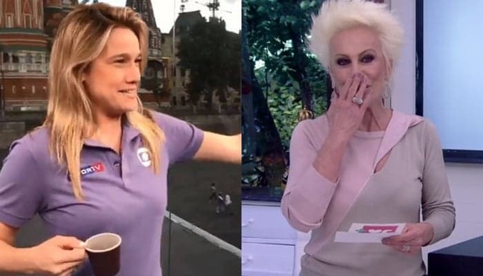 Ana Maria Braga surge com presente inusitado e Louro José faz piada com Fernanda Gentil