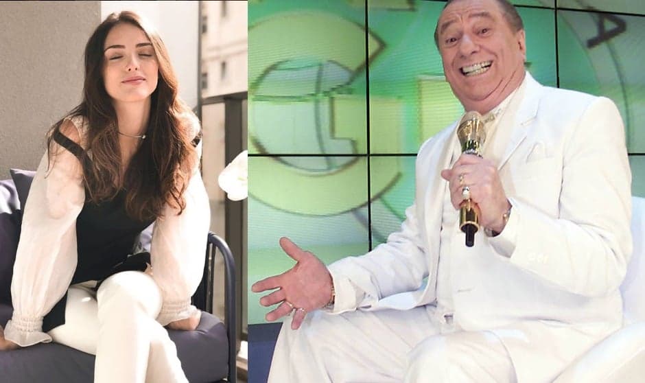 Isabelle Drummond e Raul Gil, que fez muito sucesso nos anos 1990 na Record (Foto: Reprodução) Isabelle Drummond e Raul Gil, que fez muito sucesso nos anos 1990 na Record (Foto: Reprodução)