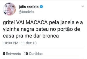 tuite antigo de julio cocielo (Foto Reprodução/Twitter) tuite antigo de julio cocielo (Foto Reprodução/Twitter)