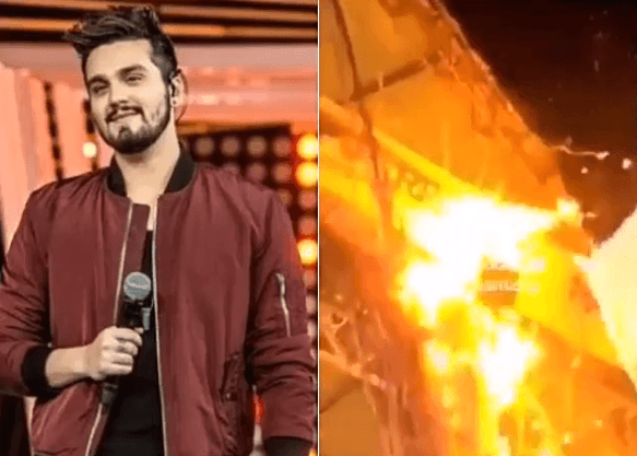 Show de Luan Santana sofre princípio de incêndio e cantor tem reação surpreendente