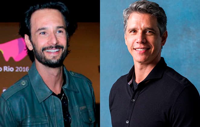 Galãs, Márcio Garcia e Rodrigo Santoro se encontram, posam em praia e enlouquecem a web